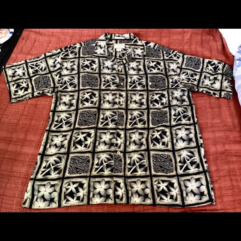 Vintage NEW Hibiscus Hawaiian Shirt Rayon Men's sz XL Tiki-Vibe Retro Cool